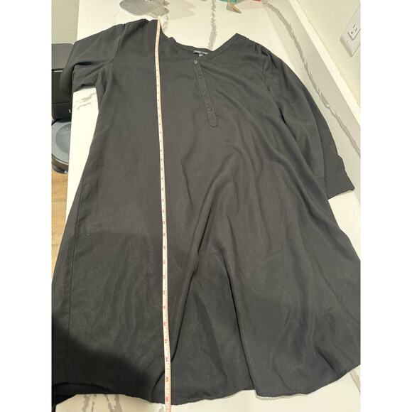 Eileen Fisher Tunic Dress‎ Black Size Large 100% Tencel - Picture 4 of 6
